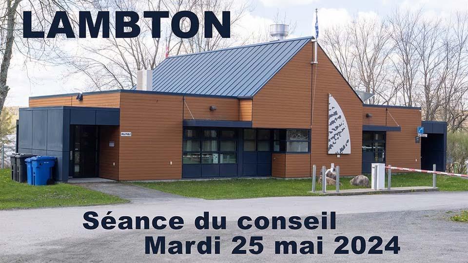 Conseil municipal de Lambton du 14 mai 2024